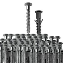 Kit 20 parafuso sexta soberba 1/4x75 p 10 bucha