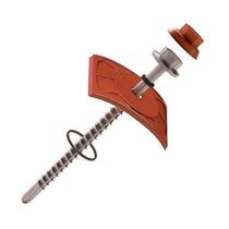 Kit 20 Parafusos C Vedação Para Telha Colonial Pvc Fixação Terracota