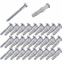 KIT 20 PARAFUSOS SEXTAVADOS 5 por 16X90 BUCHA PLASTICA 12 ANEL KIT 20 PARAFUSOS SEXTAVADOS 5 por 16X90 BUCHA PLASTICA 12 ANEL