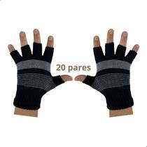 Kit 20 Pares Luva De Inverno Para Frio Em Poliester Quentinha Adulto Unissex Meio Dedo Kit 20 Pares Luva De Inverno Para Frio Em Poliester Quentinha Adulto Unissex Meio Dedo