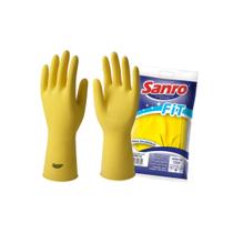 Kit 20 Pares Luva de Látex Fit Amarela CA 50694 Sanro -