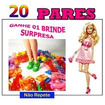Kit 20 Pares Sapato Pra Boneca Barbie, Não Repete!