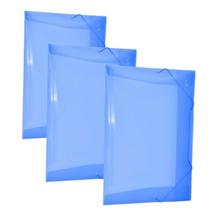 Kit 20 Pasta Aba Elástica Ofício azul Sem Lombo para documentos projetos escritório escola Kit 20 Pasta Aba Elástica Ofício azul Sem Lombo para documentos projetos escritório escola