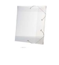 Kit 20 Pastas Aba Elásticas Plástica Oficio 20mm Transparente