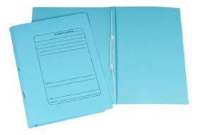 Kit 20 Pastas Classificador De Cartão Duplo Com Grampo Azul