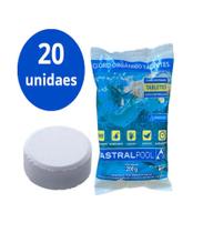 Kit 20 Pastilhas Cloro Orgânico 200g Astralpool Piscina