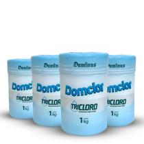 Kit 20 Pastilhas De Cloro 200g Domclor Manutenção Desinfetante Para Piscinas