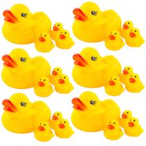 Kit 20 Pato de borracha patinhos e pata mãe banho bebê