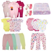 Kit 20 Pç Roupa Bebê Com Manta Enxoval Inverno Menina Menino