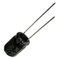 Kit 20 pçs - capacitor eletrolitico 10x400v - 10uf x 400v Kit 20 pçs - capacitor eletrolitico 10x400v - 10uf x 400v