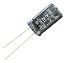 Kit 20 pçs - capacitor eletrolitico 2200x25v - 2200 uf x 25v - 105 graus Kit 20 pçs - capacitor eletrolitico 2200x25v - 2200 uf x 25v - 105 graus