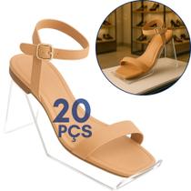 Kit 20 Pçs Expositor Calçados Feminino Suporte Sandália Vitrine Balcão Bancada Loja Comercio Display