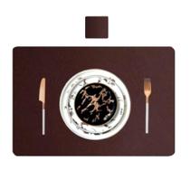 Kit 20 Pçs Jogo Americano Mesa Jantar Sala Restaurante Couro