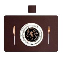 Kit 20 Pçs Jogo Americano Mesa Jantar Sala Restaurante couro