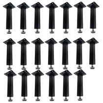 Kit 20 Pé Para Móveis Regulável Quadrado Preto 15cm em Metal Kit 20 Pé Para Móveis Regulável Quadrado Preto 15cm em Metal