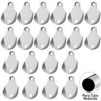 Kit 20 Peças Cabide Lateral Para Tubo Redondo Suporte Guarda Roupa Armário Closets Conjunto Multiuso Cromado