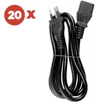 Kit 20 Peças Cabo De Força Energia Pc Atx Tripolar Monitor