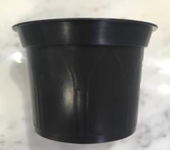 Kit 20 peças de vasos plásticos nº11 para suculentas ou violetas - cor preta