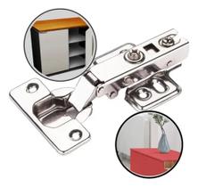 Kit 20 Peças Dobradiça Inox Reta Amortecedor Portas Armários Kit 20 Peças Dobradiça Inox Reta Amortecedor Portas Armários