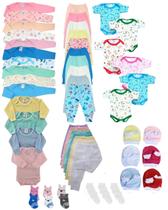 Kit 20 peças enxoval completo bebê menino e menina Algodão