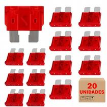 Kit 20 Peças Fusível Lamina Comum 10 Amperes Automotiva Lote