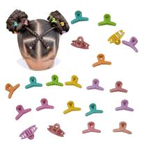 Kit 20 Peças Mini Piranha de Cabelo Quadrada e Laço Colorida Fosca Presilha Infantil e Feminina Kit 20 Peças Mini Piranha de Cabelo Quadrada e Laço Colorida Fosca Presilha Infantil e Feminina