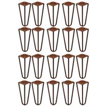 Kit 20 Pés de Metal 15 CM Hairpin Legs Mesas de Centro Puffs Bronze G41
