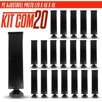 Kit 20 Pés Para Armário Gabinete Pia Cozinha Ajustável 17cm até 20cm