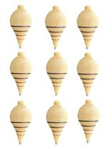 kit 20 Pião Fieira Em Madeira Brinquedo Retrô Tradicional