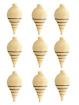 Kit 20 Pião Fieira Em Madeira Brinquedo Retrô Tradicional