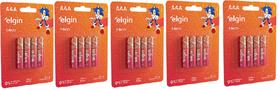 KIT 20 Pilhas Comum Palito Aaa Zinco R03 Elgin - (5 CARTELAS C/ 4)