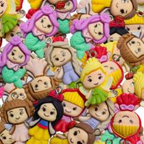 Kit 20 Pingentes Princesas Para Fazer Pulseira Colar Brincos