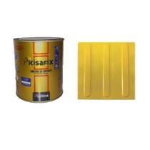 Kit 20 Piso Tátil Direcional Amarelo Pvc + 2 Cola 750G