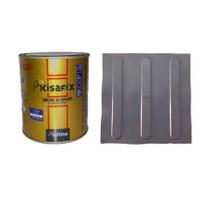 Kit 20 Piso Tátil Direcional Cinza Pvc + 2 Cola 750G