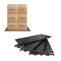 Kit 20 Pisos Plástico Estrado Pallet Palete 50X25Cm (Preto) Kit 20 Pisos Plástico Estrado Pallet Palete 50X25Cm (Preto)