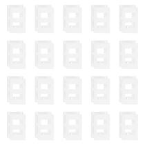 Kit 20 - Placa 4x2 2 Posto Separado Infiniti Branco c/ Suporte