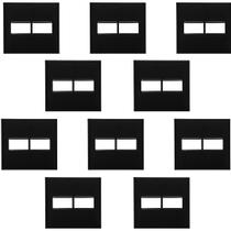Kit 20 Placa 4x4 2 Módulos Preta 618511PT Legrand PialPlus+