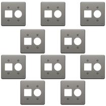 Kit 20 Placa 4x4 Posto Tomada + 2 Interruptor Legrand 8525