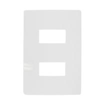 Kit 20 Placa Branca 2 Módulos com Suporte Linha I9 - Ilumi