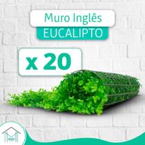 KIT 20 Placa de Buchinho 60x40 Tipo Eucalipto - Grama Artificial para Muro Ingles / Jardim Vertical