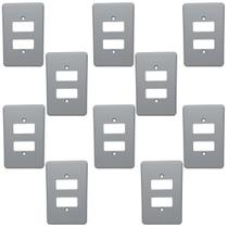 Kit 20 Placa Espelho 4x2 2 Posto Silentoque 8506 Cor Cinza