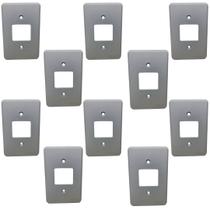 Kit 20 Placa Espelho 4x2 Silentoque 8502 Cinza 2 Postos