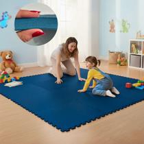 KIT 20 Placa Tapete Tatame EVA 50X50 20mm 40 Bordas Emborrachado Exercício Yoga Pilates Ginastica Proteção Bebe Criança Impermeável Antiderrapante