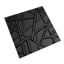 KIT 20 Placas 3D PVC Preto Decoração Revestimento PREMIUM de Parede e Teto (5m²) - OLIVIA