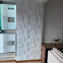 Kit 20 Placas 3D Revestimento Auto Adesivo Cadre Efeito Gesso Quarto sala 50cm X 50cm Kit 20 Placas 3D Revestimento Auto Adesivo Cadre Efeito Gesso Quarto sala 50cm X 50cm