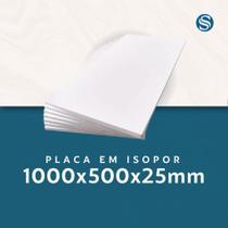 Kit 20 Placas de Isopor EPS P2 1000x500x25mm EPSPack para Construção Civil, Isolamento e Artes Kit 20 Placas de Isopor EPS P2 1000x500x25mm EPSPack para Construção Civil, Isolamento e Artes