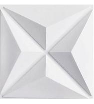 Kit 20 Placas Decorativas 3 D Estrelar Branco 50X50 Cm