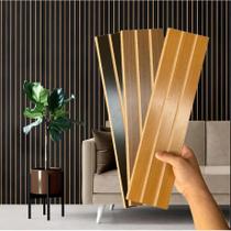 Kit 20 Placas Painel Ripado Decorativo Placa Adesiva 45x11 Revestimento de Parede em 3 cores Kit 20 Placas Painel Ripado Decorativo Placa Adesiva 45x11 Revestimento de Parede em 3 cores