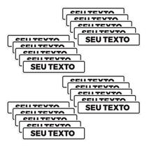 Kit 20 placas PVC personalizadas 25x5cm