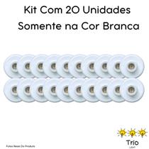 Kit 20 Plafon Soquete E27 Simples Branco Paflon Bocal de Teto Plafonier Plafon Redondo Soquete E-27 Luminária de Teto Redondo Tapa Buraco